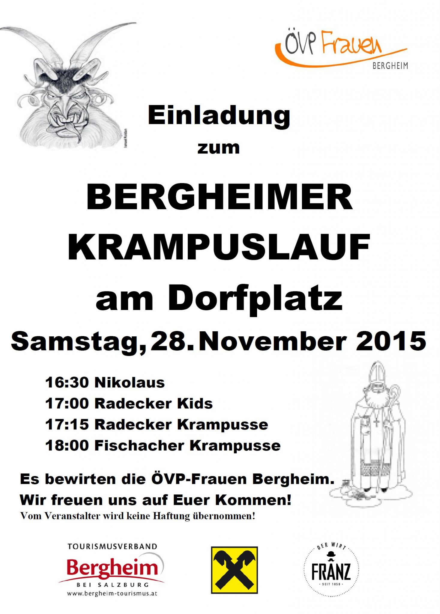 You are currently viewing Samstag, 28. November 2015: Bergheimer Krampuslauf am Dorfplatz