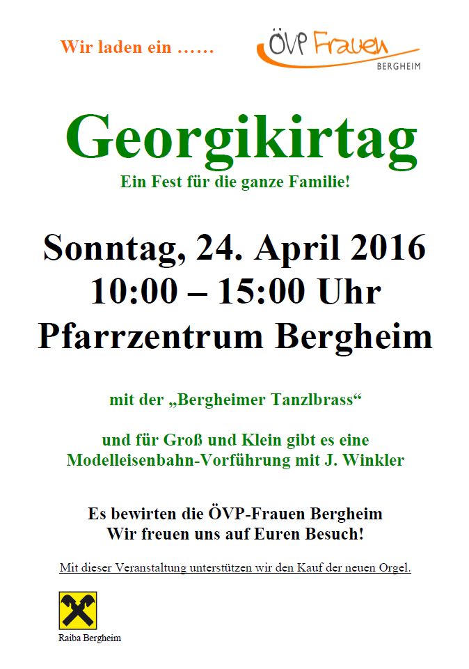 You are currently viewing Georgikirtag der ÖVP Frauen am 24.4.2016
