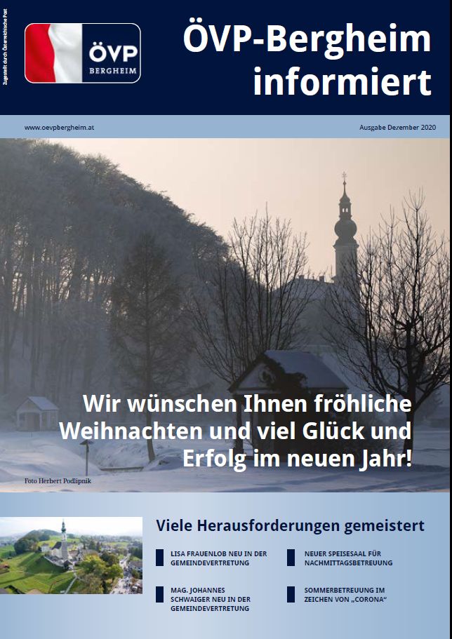 Dezember-Zeitung ÖVP Bergheim